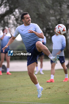 2024-10-02 - Lazio’s Pedro during the UEFA Europa League 2024/25 League Phase MD2 training session at the Formello sport centre on October 02, 2024 in Rome, Italy.  Sport - Soccer  - LAZIO CALCIO - PRESS CONFERENCE - UEFA EUROPA LEAGUE - SOCCER