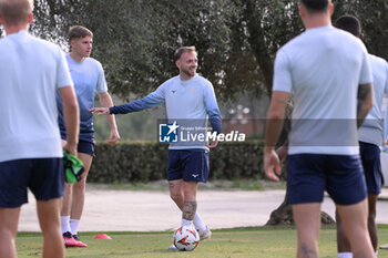 2024-10-02 - Lazio’s Manuel Lazzari during the UEFA Europa League 2024/25 League Phase MD2 training session at the Formello sport centre on October 02, 2024 in Rome, Italy.  Sport - Soccer  - LAZIO CALCIO - PRESS CONFERENCE - UEFA EUROPA LEAGUE - SOCCER