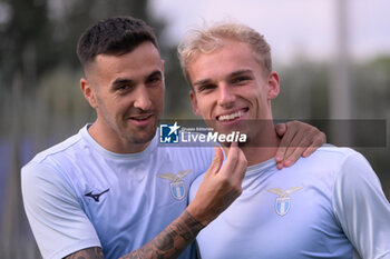 2024-10-02 - Lazio’s Matias Vecino and Lazio’s Gustav Isaksen during the UEFA Europa League 2024/25 League Phase MD2 training session at the Formello sport centre on October 02, 2024 in Rome, Italy.  Sport - Soccer  - LAZIO CALCIO - PRESS CONFERENCE - UEFA EUROPA LEAGUE - SOCCER