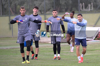 2024-10-02 - Lazio’s Mattia Zaccagni and Lazio’s goalkeeper Ivan Provedel during the UEFA Europa League 2024/25 League Phase MD2 training session at the Formello sport centre on October 02, 2024 in Rome, Italy.  Sport - Soccer  - LAZIO CALCIO - PRESS CONFERENCE - UEFA EUROPA LEAGUE - SOCCER