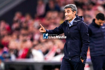 2024-10-03 - Head Coach Ernesto Valverde of Athletic Club during the UEFA Europa League, League Phase, Matchday 2 football match between Athletic Club and AZ Alkmaar on October 3, 2024 at Estadio de San Mamés in Bilbao, Spain - FOOTBALL - EUROPA LEAGUE - ATHLETIC CLUB V AZ ALKMAAR - UEFA EUROPA LEAGUE - SOCCER