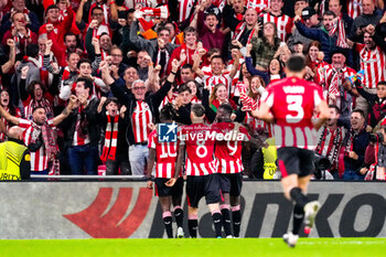 2024-10-03 - Inaki Williams of Athletic Club celebrates after scoring his teams first goal during the UEFA Europa League, League Phase, Matchday 2 football match between Athletic Club and AZ Alkmaar on October 3, 2024 at Estadio de San Mamés in Bilbao, Spain - FOOTBALL - EUROPA LEAGUE - ATHLETIC CLUB V AZ ALKMAAR - UEFA EUROPA LEAGUE - SOCCER