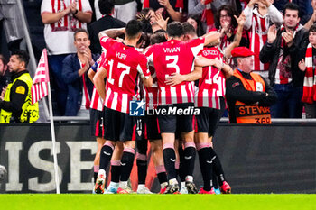 2024-10-03 - Inaki Williams of Athletic Club celebrates after scoring his teams first goal during the UEFA Europa League, League Phase, Matchday 2 football match between Athletic Club and AZ Alkmaar on October 3, 2024 at Estadio de San Mamés in Bilbao, Spain - FOOTBALL - EUROPA LEAGUE - ATHLETIC CLUB V AZ ALKMAAR - UEFA EUROPA LEAGUE - SOCCER