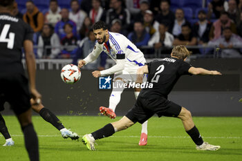 2024-10-24 - Said Benrahma of Lyon during the UEFA Europa League, League phase, matchday 3 football match between Olympique Lyonnais (Lyon) and Besiktas JK on 24 October 2024 at Groupama stadium in Decines-Charpieu near Lyon, France - FOOTBALL - EUROPA LEAGUE - LYON V BESIKTAS - UEFA EUROPA LEAGUE - SOCCER