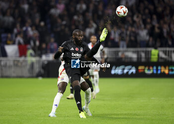 2024-10-24 - Arthur Masuaku of Besiktas during the UEFA Europa League, League phase, matchday 3 football match between Olympique Lyonnais (Lyon) and Besiktas JK on 24 October 2024 at Groupama stadium in Decines-Charpieu near Lyon, France - FOOTBALL - EUROPA LEAGUE - LYON V BESIKTAS - UEFA EUROPA LEAGUE - SOCCER