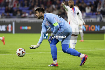 2024-10-24 - Besiktas goalkeeper Ersin Destanoglu during the UEFA Europa League, League phase, matchday 3 football match between Olympique Lyonnais (Lyon) and Besiktas JK on 24 October 2024 at Groupama stadium in Decines-Charpieu near Lyon, France - FOOTBALL - EUROPA LEAGUE - LYON V BESIKTAS - UEFA EUROPA LEAGUE - SOCCER