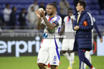 2024-10-24 - Corentin Tolisso of Lyon salutes the supporters following the UEFA Europa League, League phase, matchday 3 football match between Olympique Lyonnais (Lyon) and Besiktas JK on 24 October 2024 at Groupama stadium in Decines-Charpieu near Lyon, France - FOOTBALL - EUROPA LEAGUE - LYON V BESIKTAS - UEFA EUROPA LEAGUE - SOCCER