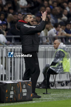 2024-10-24 - Coach of Olympique Lyonnais Pierre Sage during the UEFA Europa League, League phase, matchday 3 football match between Olympique Lyonnais (Lyon) and Besiktas JK on 24 October 2024 at Groupama stadium in Decines-Charpieu near Lyon, France - FOOTBALL - EUROPA LEAGUE - LYON V BESIKTAS - UEFA EUROPA LEAGUE - SOCCER