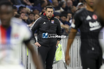 2024-10-24 - Coach of Olympique Lyonnais Pierre Sage during the UEFA Europa League, League phase, matchday 3 football match between Olympique Lyonnais (Lyon) and Besiktas JK on 24 October 2024 at Groupama stadium in Decines-Charpieu near Lyon, France - FOOTBALL - EUROPA LEAGUE - LYON V BESIKTAS - UEFA EUROPA LEAGUE - SOCCER