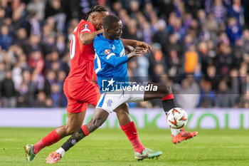 2024-10-24 - Mohamed Diomande of Rangers during the UEFA Europa League, League phase, Matchday 3 football match between Rangers and Steaua Bucharest on 24 October 2024 at Ibrox in Glasgow, Scotland - FOOTBALL - EUROPA LEAGUE - RANGERS V FCSB - UEFA EUROPA LEAGUE - SOCCER