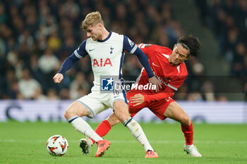 2024-10-24 - Timo Werner of Tottenham Hotspur and Seiya Maikuma of AZ Alkmaar during the UEFA Europa League, League phase, Matchday 3 football match between Tottenham Hotspur and AZ Alkmaar on 24 October 2024 at the Tottenham Hotspur Stadium in London, England - FOOTBALL - EUROPA LEAGUE - TOTTENHAM V AZ ALKMAAR - UEFA EUROPA LEAGUE - SOCCER