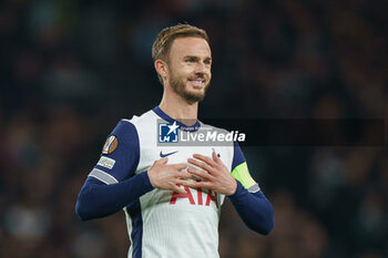 2024-10-24 - James Maddison of Tottenham Hotspur during the UEFA Europa League, League phase, Matchday 3 football match between Tottenham Hotspur and AZ Alkmaar on 24 October 2024 at the Tottenham Hotspur Stadium in London, England - FOOTBALL - EUROPA LEAGUE - TOTTENHAM V AZ ALKMAAR - UEFA EUROPA LEAGUE - SOCCER