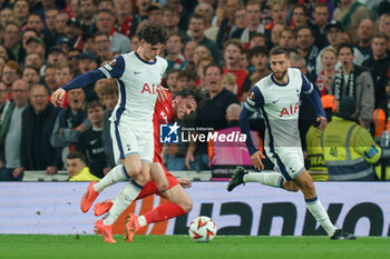 2024-10-24 - Archie Gray of Tottenham Hotspur and Kristijan Belic of AZ Alkmaar during the UEFA Europa League, League phase, Matchday 3 football match between Tottenham Hotspur and AZ Alkmaar on 24 October 2024 at the Tottenham Hotspur Stadium in London, England - FOOTBALL - EUROPA LEAGUE - TOTTENHAM V AZ ALKMAAR - UEFA EUROPA LEAGUE - SOCCER