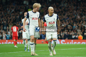 2024-10-24 - Richarlison of Tottenham Hotspur celebrating his goal during the UEFA Europa League, League phase, Matchday 3 football match between Tottenham Hotspur and AZ Alkmaar on 24 October 2024 at the Tottenham Hotspur Stadium in London, England - FOOTBALL - EUROPA LEAGUE - TOTTENHAM V AZ ALKMAAR - UEFA EUROPA LEAGUE - SOCCER