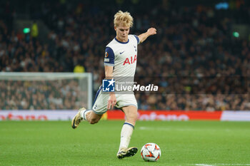 2024-10-24 - Lucas Bergvall of Tottenham Hotspur during the UEFA Europa League, League phase, Matchday 3 football match between Tottenham Hotspur and AZ Alkmaar on 24 October 2024 at the Tottenham Hotspur Stadium in London, England - FOOTBALL - EUROPA LEAGUE - TOTTENHAM V AZ ALKMAAR - UEFA EUROPA LEAGUE - SOCCER