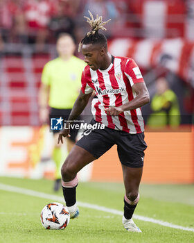 2024-10-24 - Nico Williams of Athletic Club during the UEFA Europa League, League phase, Matchday 3 football match between Athletic Club and SK Slavia Praha on October 24, 2024 at San Mames in Bilbao, Spain - FOOTBALL - EUROPA LEAGUE - ATHLETIC CLUB V SLAVIA PRAHA - UEFA EUROPA LEAGUE - SOCCER