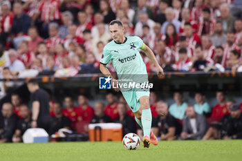 2024-10-24 - Jan Boril of SK Slavia Praha during the UEFA Europa League, League phase, Matchday 3 football match between Athletic Club and SK Slavia Praha on October 24, 2024 at San Mames in Bilbao, Spain - FOOTBALL - EUROPA LEAGUE - ATHLETIC CLUB V SLAVIA PRAHA - UEFA EUROPA LEAGUE - SOCCER