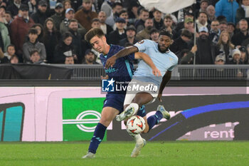 2024-11-07 - Lazio’s Nuno Tavares and Porto’s Martim Fernandes during the UEFA Europa League 2024-2025  football match between SS Lazio and FC Porto at the Olympic Stadium in Rome on November 07, 2024. - SS LAZIO VS FC PORTO - UEFA EUROPA LEAGUE - SOCCER