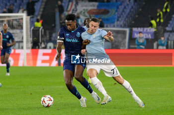 2024-11-07 - Porto’s Samu Omorodion and Lazio’s Adam Marusic during the UEFA Europa League 2024-2025  football match between SS Lazio and FC Porto at the Olympic Stadium in Rome on November 07, 2024. - SS LAZIO VS FC PORTO - UEFA EUROPA LEAGUE - SOCCER