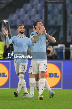 2024-11-07 - Lazio’s Alessio Romagnoli celebrates after scoring the goal 1-0 during the UEFA Europa League 2024-2025  football match between SS Lazio and FC Porto at the Olympic Stadium in Rome on November 07, 2024. - SS LAZIO VS FC PORTO - UEFA EUROPA LEAGUE - SOCCER