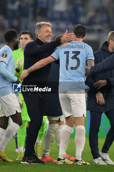 2024-11-07 - Lazio’s Pedro celebrates after scoring the goal 2-1 during the UEFA Europa League 2024-2025  football match between SS Lazio and FC Porto at the Olympic Stadium in Rome on November 07, 2024. - SS LAZIO VS FC PORTO - UEFA EUROPA LEAGUE - SOCCER