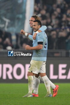 2024-11-07 - Lazio’s Pedro celebrates after scoring the goal 2-1 during the UEFA Europa League 2024-2025  football match between SS Lazio and FC Porto at the Olympic Stadium in Rome on November 07, 2024. - SS LAZIO VS FC PORTO - UEFA EUROPA LEAGUE - SOCCER