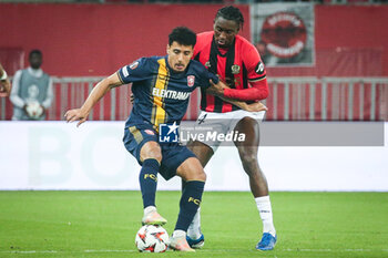 2024-11-07 - Sayfallah LTAIEF of FC Twente and Moise BOMBITO of Nice during the UEFA Europa League, League Phase MD4 football match between OGC Nice and FC Twente on 7 November 2024 at Allianz Riviera in Nice, France - FOOTBALL - EUROPA LEAGUE - NICE V TWENTE - UEFA EUROPA LEAGUE - SOCCER