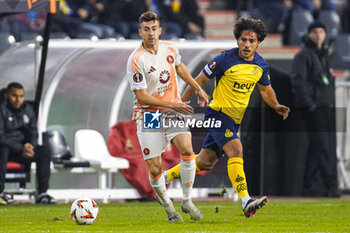 2024-11-07 - Stephan El Shaarawy of AS Roma, Kevin Mac Allister of Union Saint-Gilloise during the UEFA Europa League, League Phase, MD4 football match between Royale Union Saint-Gilloise and AS Roma on November 7, 2024 at King Baudouin Stadium in Brussels, Belgium - FOOTBALL - EUROPA LEAGUE - UNION SAINT GILLOISE V ROMA - UEFA EUROPA LEAGUE - SOCCER