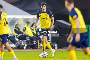 2024-11-07 - Ross Sykes of Union Saint-Gilloise during the UEFA Europa League, League Phase, MD4 football match between Royale Union Saint-Gilloise and AS Roma on November 7, 2024 at King Baudouin Stadium in Brussels, Belgium - FOOTBALL - EUROPA LEAGUE - UNION SAINT GILLOISE V ROMA - UEFA EUROPA LEAGUE - SOCCER