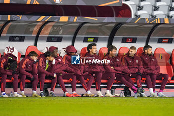 2024-11-07 - Bench of AS Roma during the UEFA Europa League, League Phase, MD4 football match between Royale Union Saint-Gilloise and AS Roma on November 7, 2024 at King Baudouin Stadium in Brussels, Belgium - FOOTBALL - EUROPA LEAGUE - UNION SAINT GILLOISE V ROMA - UEFA EUROPA LEAGUE - SOCCER