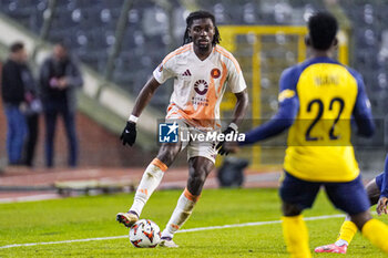 2024-11-07 - Manu Kone of AS Roma during the UEFA Europa League, League Phase, MD4 football match between Royale Union Saint-Gilloise and AS Roma on November 7, 2024 at King Baudouin Stadium in Brussels, Belgium - FOOTBALL - EUROPA LEAGUE - UNION SAINT GILLOISE V ROMA - UEFA EUROPA LEAGUE - SOCCER