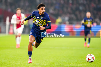 2024-11-07 - Tyrese Asante of Maccabi Tel Aviv during the UEFA Europa League, League Phase, MD4 football match between AFC Ajax and Maccabi Tel Aviv on November 7, 2024 at Johan Cruijff ArenA in Amsterdam, Netherlands - FOOTBALL - EUROPA LEAGUE - AJAX V MACCABI TEL AVIV - UEFA EUROPA LEAGUE - SOCCER