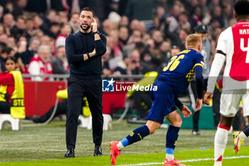 2024-11-07 - Head Coach Francesco Farioli of AFC Ajax during the UEFA Europa League, League Phase, MD4 football match between AFC Ajax and Maccabi Tel Aviv on November 7, 2024 at Johan Cruijff ArenA in Amsterdam, Netherlands - FOOTBALL - EUROPA LEAGUE - AJAX V MACCABI TEL AVIV - UEFA EUROPA LEAGUE - SOCCER