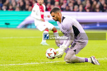 2024-11-07 - Goalkeeper Roi Mishpati of Maccabi Tel Aviv during the UEFA Europa League, League Phase, MD4 football match between AFC Ajax and Maccabi Tel Aviv on November 7, 2024 at Johan Cruijff ArenA in Amsterdam, Netherlands - FOOTBALL - EUROPA LEAGUE - AJAX V MACCABI TEL AVIV - UEFA EUROPA LEAGUE - SOCCER