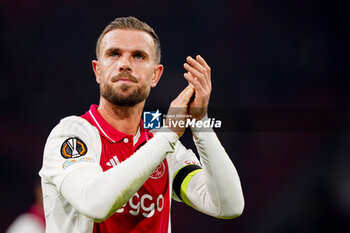 2024-11-07 - Jordan Henderson of AFC Ajax during the UEFA Europa League, League Phase, MD4 football match between AFC Ajax and Maccabi Tel Aviv on November 7, 2024 at Johan Cruijff ArenA in Amsterdam, Netherlands - FOOTBALL - EUROPA LEAGUE - AJAX V MACCABI TEL AVIV - UEFA EUROPA LEAGUE - SOCCER