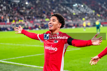 2024-11-07 - Ro-Zangelo Daal of AZ Alkmaar celebrates a goal during the UEFA Europa League, League Phase, MD4 football match between AZ Alkmaar and Fenerbahce on November 7, 2024 at AFAS Stadion in Alkmaar, Netherlands - FOOTBALL - EUROPA LEAGUE - AZ ALKMAAR V FENERBAHCE - UEFA EUROPA LEAGUE - SOCCER