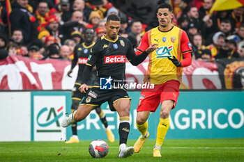 2024-01-07 - Thilo KEHRER of Monaco and Florian SOTOCA of Lens during the French Cup, round of 64 football match between RC Lens and AS Monaco on January 7, 2024 at Bollaert-Delelis stadium in Lens, France - FOOTBALL - FRENCH CUP - LENS V MONACO - FRENCH CUP - SOCCER