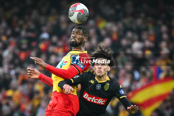 2024-01-07 - Kevin DANSO of Lens and Maghnes AKLIOUCHE of Monaco during the French Cup, round of 64 football match between RC Lens and AS Monaco on January 7, 2024 at Bollaert-Delelis stadium in Lens, France - FOOTBALL - FRENCH CUP - LENS V MONACO - FRENCH CUP - SOCCER