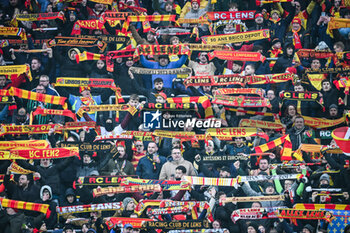 2024-01-07 - Supporters of Lens during the French Cup, round of 64 football match between RC Lens and AS Monaco on January 7, 2024 at Bollaert-Delelis stadium in Lens, France - FOOTBALL - FRENCH CUP - LENS V MONACO - FRENCH CUP - SOCCER