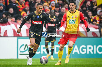 2024-01-07 - Thilo KEHRER of Monaco and Florian SOTOCA of Lens during the French Cup, round of 64 football match between RC Lens and AS Monaco on January 7, 2024 at Bollaert-Delelis stadium in Lens, France - FOOTBALL - FRENCH CUP - LENS V MONACO - FRENCH CUP - SOCCER