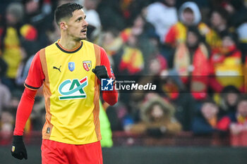 2024-01-07 - Florian SOTOCA of Lens celebrates his goal during the French Cup, round of 64 football match between RC Lens and AS Monaco on January 7, 2024 at Bollaert-Delelis stadium in Lens, France - FOOTBALL - FRENCH CUP - LENS V MONACO - FRENCH CUP - SOCCER