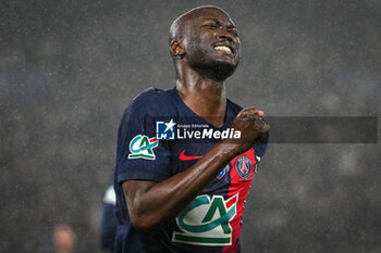 2024-02-07 - Danilo PEREIRA of PSG celebrates his goal during the French Cup, round of 16 football match between Paris Saint-Germain and Stade Brestois 29 (Brest) on February 7, 2024 at Parc des Princes stadium in Paris, France - FOOTBALL - FRENCH CUP - PARIS SG V BREST - FRENCH CUP - SOCCER