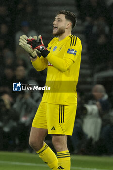 2024-02-07 - Brest goalkeeper Gregoire Coudert during the French Cup, round of 16 football match between Paris Saint-Germain (PSG) and Stade Brestois 29 (Brest) on February 7, 2024 at Parc des Princes stadium in Paris, France - FOOTBALL - FRENCH CUP - PARIS SG V BREST - FRENCH CUP - SOCCER