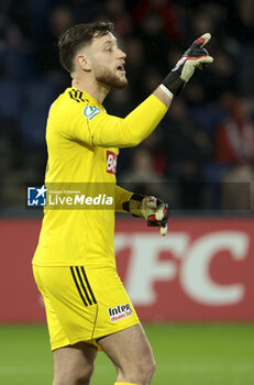 2024-02-07 - Brest goalkeeper Gregoire Coudert during the French Cup, round of 16 football match between Paris Saint-Germain (PSG) and Stade Brestois 29 (Brest) on February 7, 2024 at Parc des Princes stadium in Paris, France - FOOTBALL - FRENCH CUP - PARIS SG V BREST - FRENCH CUP - SOCCER
