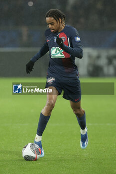 2024-02-07 - Bradley Barcola of PSG during the French Cup, round of 16 football match between Paris Saint-Germain (PSG) and Stade Brestois 29 (Brest) on February 7, 2024 at Parc des Princes stadium in Paris, France - FOOTBALL - FRENCH CUP - PARIS SG V BREST - FRENCH CUP - SOCCER