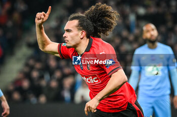 2024-02-29 - Arthur THEATE of Rennes celebrates his goal during the French Cup, Quarter-Finals football match between Le Puy Foot 43 Auvergne and Stade Rennais (Rennes) on February 29, 2024 at Geoffroy Guichard stadium in Saint-Étienne, France - FOOTBALL - FRENCH CUP - LE PUY V RENNES - FRENCH CUP - SOCCER