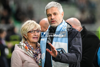 2024-02-29 - Sylvie FAYOLLE and Laurent WAUQUIEZ during the French Cup, Quarter-Finals football match between Le Puy Foot 43 Auvergne and Stade Rennais (Rennes) on February 29, 2024 at Geoffroy Guichard stadium in Saint-Étienne, France - FOOTBALL - FRENCH CUP - LE PUY V RENNES - FRENCH CUP - SOCCER