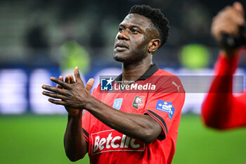 2024-02-29 - Azor MATUSIWA of Rennes during the French Cup, Quarter-Finals football match between Le Puy Foot 43 Auvergne and Stade Rennais (Rennes) on February 29, 2024 at Geoffroy Guichard stadium in Saint-Etienne, France - FOOTBALL - FRENCH CUP - LE PUY V RENNES - FRENCH CUP - SOCCER