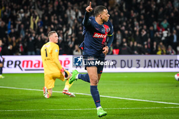 2024-03-13 - Kylian MBAPPE of PSG celebrates his goal during the French Cup, Quarter-final football match between Paris Saint-Germain and OGC Nice on March 13, 2024 at Parc des Princes stadium in Paris, France - FOOTBALL - FRENCH CUP - PARIS SG V NICE - FRENCH CUP - SOCCER