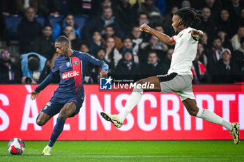 2024-03-13 - Ousmane DEMBELE of PSG and Khephren THURAM of Nice during the French Cup, Quarter-final football match between Paris Saint-Germain and OGC Nice on March 13, 2024 at Parc des Princes stadium in Paris, France - FOOTBALL - FRENCH CUP - PARIS SG V NICE - FRENCH CUP - SOCCER